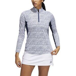 Adidas Navy Blue Active Womens Sz S Cold Gear Long Sleeve 1/4 Zip Top Pullover